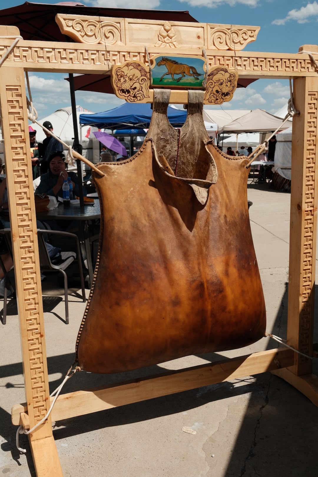 Airag served in skin