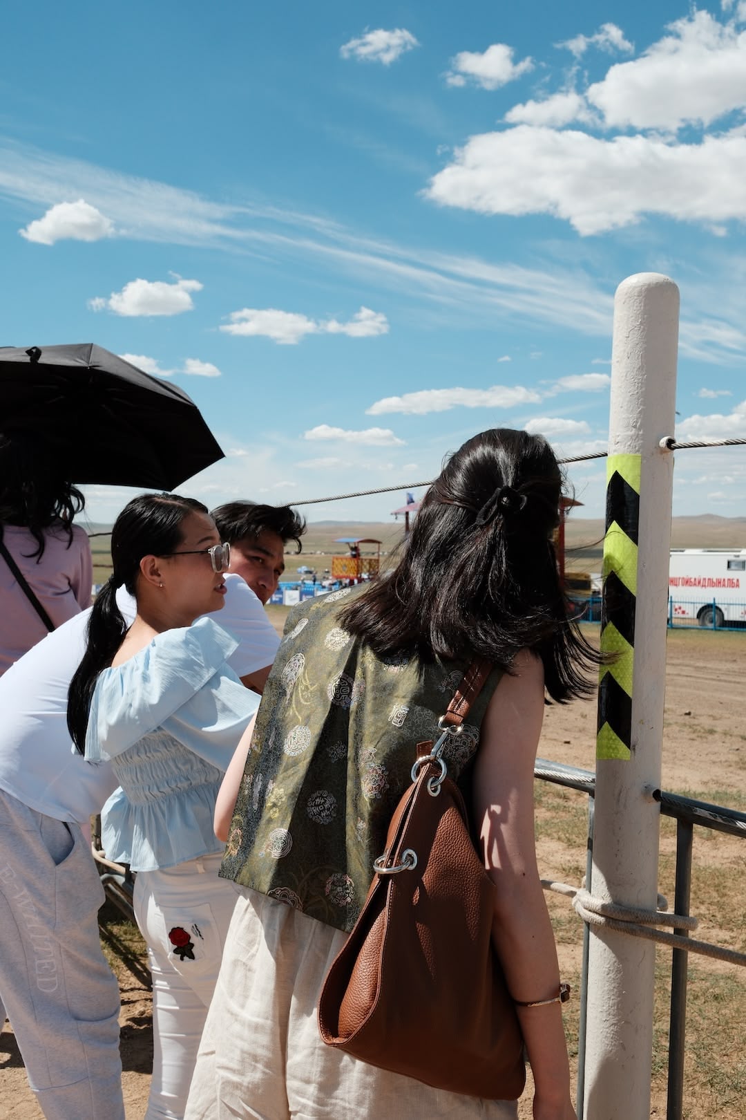 Waiting for the horses to come by